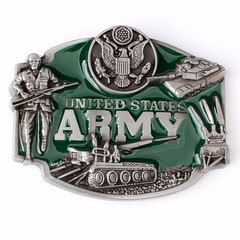 United States Army Belt Buckle American Cowboy Motorcyclist (ARM-01)