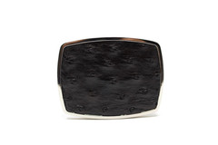Ostrich Belt Buckle, Exotic Belt Buckle, ( 1.5 ») Removable Western Buckle