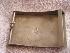 Vintage Alpaca Mexico Inlay Belt Buckle