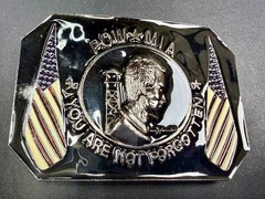 POW MIA You Are Not Forgotten Flag Army Patriots Belt Buckle New Condition