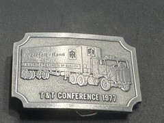 A-159 Rare Vintage Ingersoll- Rand 1977 T&T Conference Belt Buckle