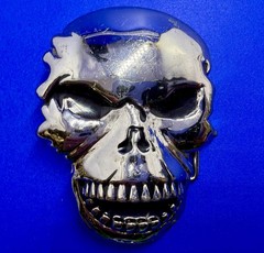 Creepy Skull Open Mouth Halloween 3D Gothic Punk Dimensional Belt Buckle