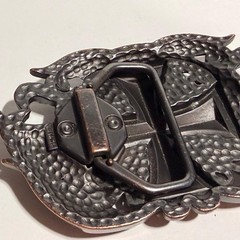 Maltese Cross Belt Buckle Cutout Gothic Outlaw Biker Punk Bronze Brown