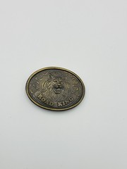 Brass Road King Lion Head 76 Drivers Club Member Belt Buckle
