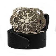 Helm of Awe german silver belt buckle, Viking Helm of Terror Scandinavian Pagan