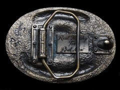 NC25143 **LORD CALVERT CANADIAN REAL WHISKEY** BOOZE BELT BUCKLE