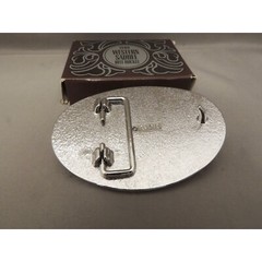 Avon Western Saddle Belt Buckle Silver Fits Belt Size Up To 1 1/2&Prime;