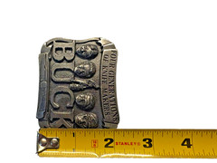 Original Buck Knives Commemorative Pewter Belt Buckle Discontinued. READ