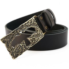 Crow belt buckle, Handmade belt buckle made of solid brass, Mythical black bird