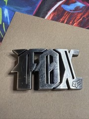 Fox Racing Belt Buckle Metal Silver Logo Motocross BMX MTB Skate Y2K Style