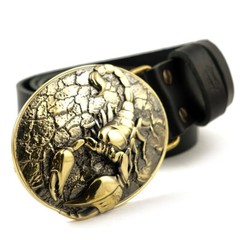 Scorpion belt buckle, Scorpion solid brass belt buckle for casual belt