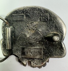 Vintage 1976 Skull Head Belt Buckle Great American Buckle Company