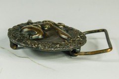 Ferdinand the Bull belt buckle western Bergamot Brass Works 1976