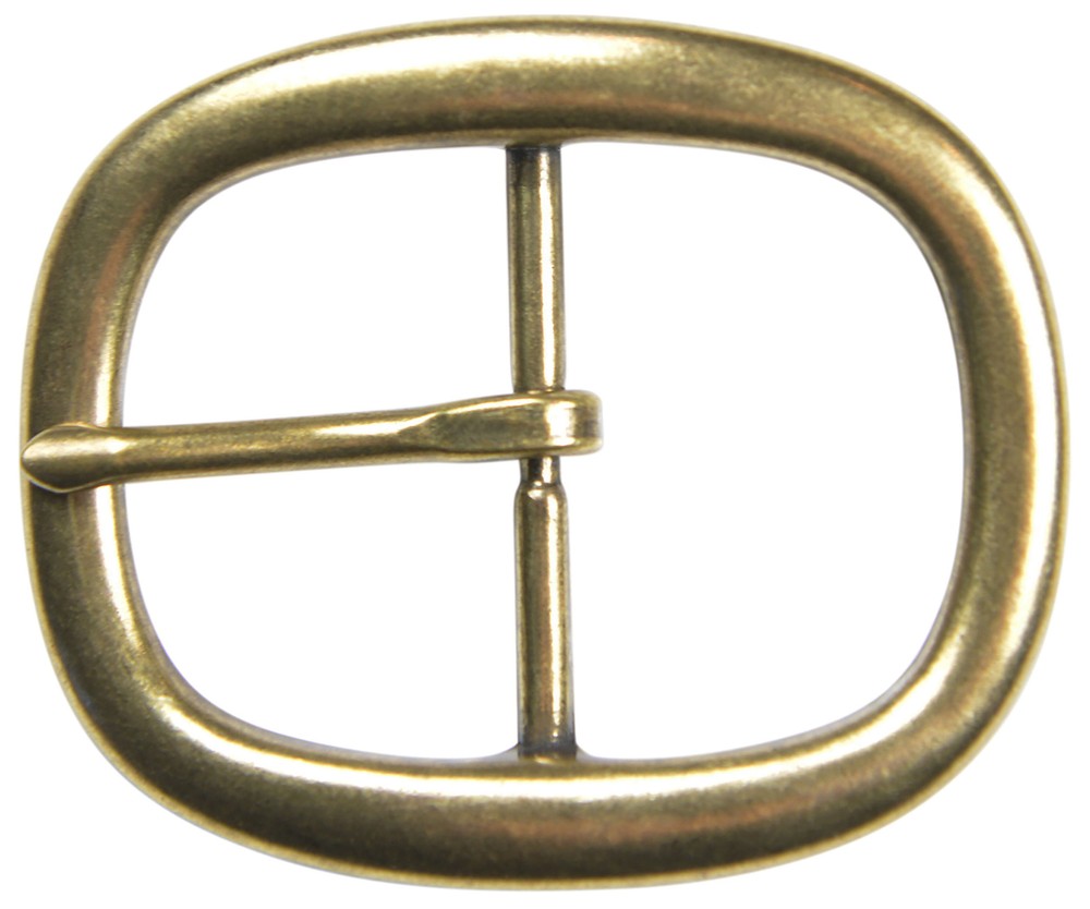 Brass Oval Center Bar Buckle – Fits 1-1/2&Prime; Belts – The Belt Shoppe
