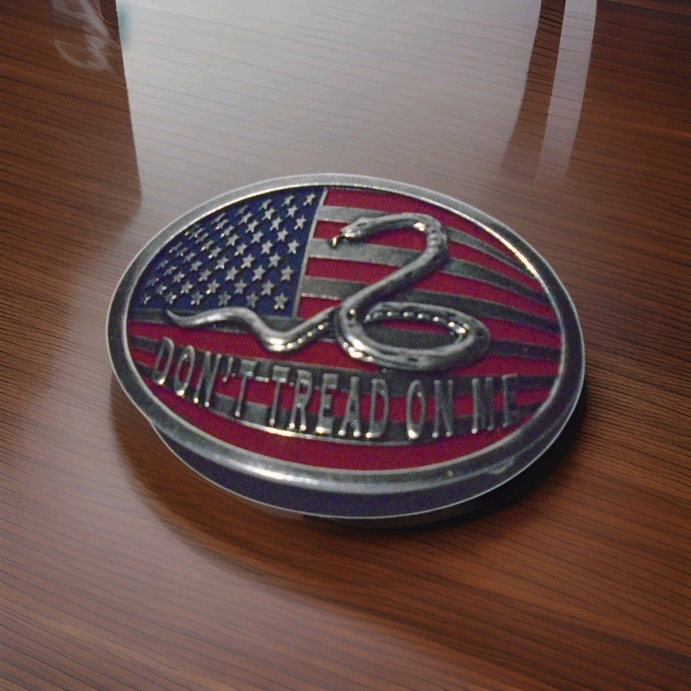 DON&rsquo;T TREAD ON ME USA FLAG/COLORS– BELT BUCKLE-SEE PICTURES