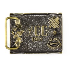 Brass belt buckle Rampant Lion, Royal coat of arms, Lion, Galicia belt buckle