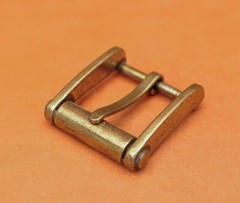 Novelty Mens Retro Brass Single Prong Pin Metal Roller Belt Buckle 32mm