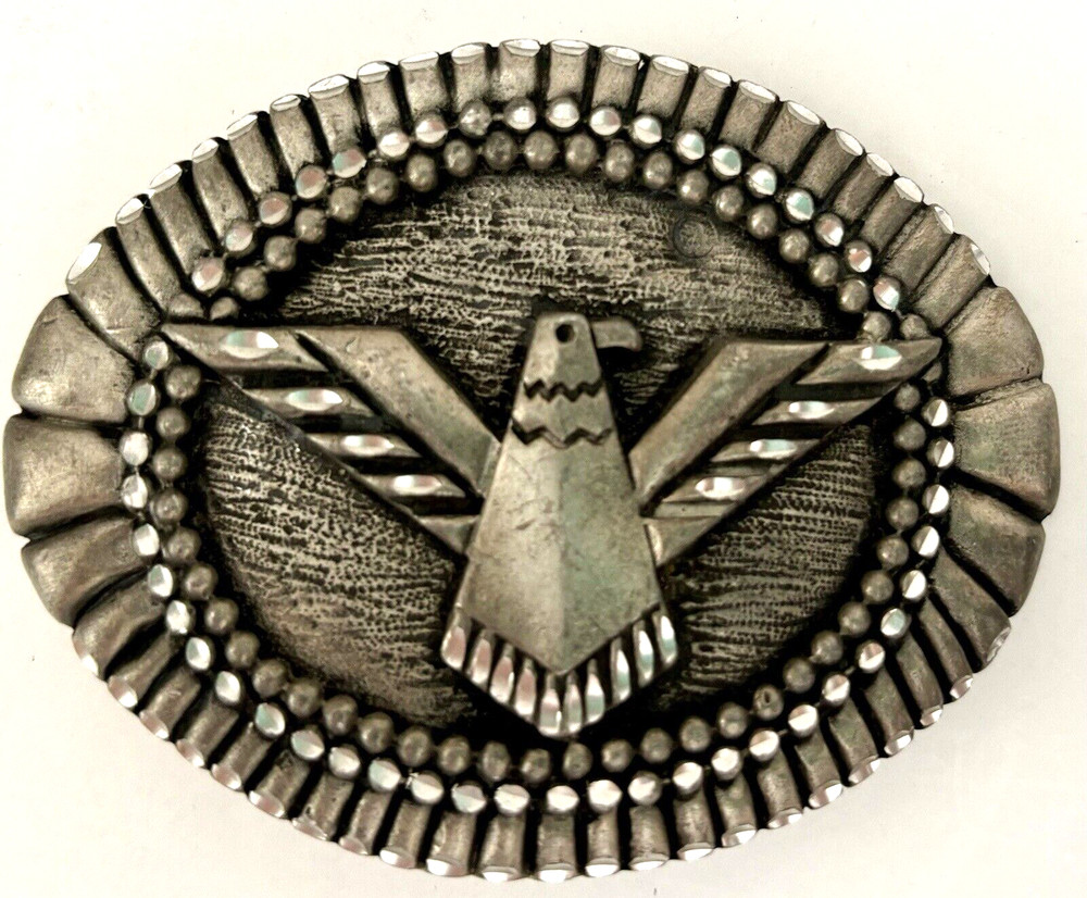 Navajo style Eagle Belt Buckle EJC 1994 Southwestern