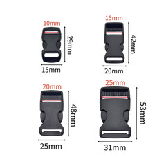 10Pcs Plastic Side Release Buckles Clip for Paracord Backpack Pet Collar Webbing