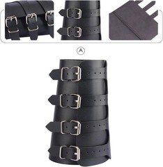 Leather Bracers for Men Medieval Bracers Buckles Leather Arm Guards Cuff Leather