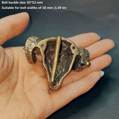 Brass Casting Casting Goat Head Belt Buckle, Personalised Men&rsquo;s belt buckle