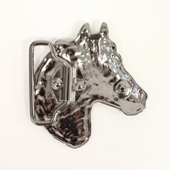 Masculine Horse Head Belt Buckle Gunmetal – Biker & Rock Style