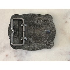 Hesston 1996 National Finals Rodeo Belt Buckle AGCO Commemorative Series Pewter