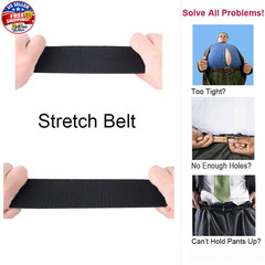 Tactical Stretch Belt for Men, 1.5&Prime; Military Work Rigger Elastic Nylon Hiking..
