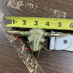 Longhorn Steer Skull Western Cowboy Great American Buckle Co. Belt Buckle g8
