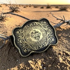 Western Buckle. Engraved Buckle Custom Personalized Monogrammed. For 1.5&Prime; Belt.