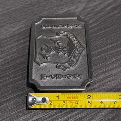 Vtg Michigan Air National Guard Belt Buckle Hit Line USA Military Silver Tone
