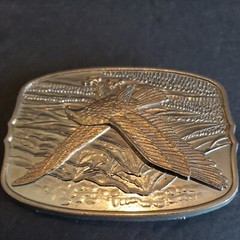 Vntg International Monetary Mint American Eagle Belt Buckle w/Box & Certificate.