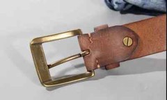 Vintage Luxury Handmade Leather Copper Buckle Man&rsquo;s Belt Cinturon Gotico Cowhide