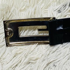 GUCCI Pre-Owned Belt Black Mark Leather