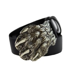 German silver buckle Wolf&rsquo;s Paw, wolf paw with claws, beast claws belt buckle
