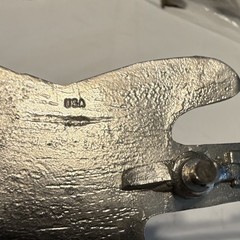Fender silver guitar logo belt buckle metal antique finish fits 1.5&Prime; belt