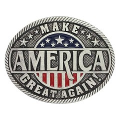 Montana Silversmiths Attitude Make America Great Again Flag Western Belt Buckle