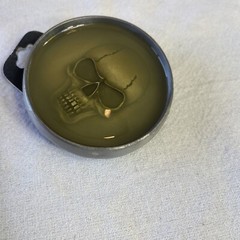 Skull Belt Buckle Body Rage Tag Pirate Metal Hip Hop Men Women Halloween 3”