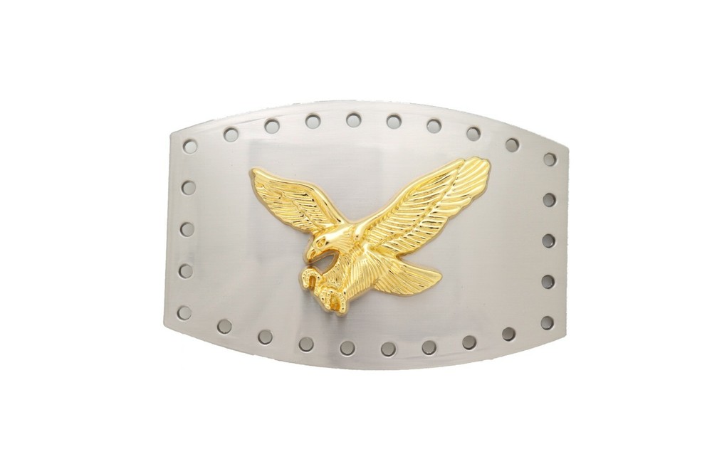 New Men Western Silver Metal Belt Buckle Square Gold American Eagle Flying Bird
