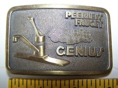 Vintage Peerless Faucets Genius Brass Belt Buckle