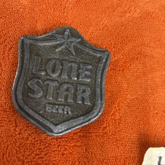 A- Lone Star Beer Belt Buckle Mens OS Bronze Red Vintage Koleaco USA TX Brewery