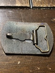 Rare 1970s belt buckle OIL DRILLING td provins BRASS Bronze