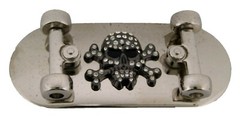 Skateboard Belt Buckles Skateboarders Skateboarding Skeleton Gold Silver Metal
