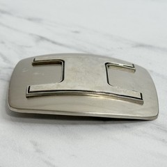Letter I Initial Monogram Silver Tone Belt Buckle – 3.16&Prime; x 2.78&Prime;