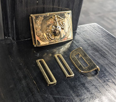 USMC Marine Corps Gold Toned Belt Buckle