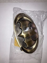 Batman Logo 3D Brass Metal Belt Buckle Vintage by CPGA Designs NEW