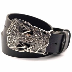Thor&rsquo;s Hammer german silver buckle, Scandinavian Old Norse Mjolnir belt buckle