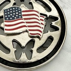 American Flag Butterfly Spinning Fidget Belt Buckle Novelty – 3.44&Prime;