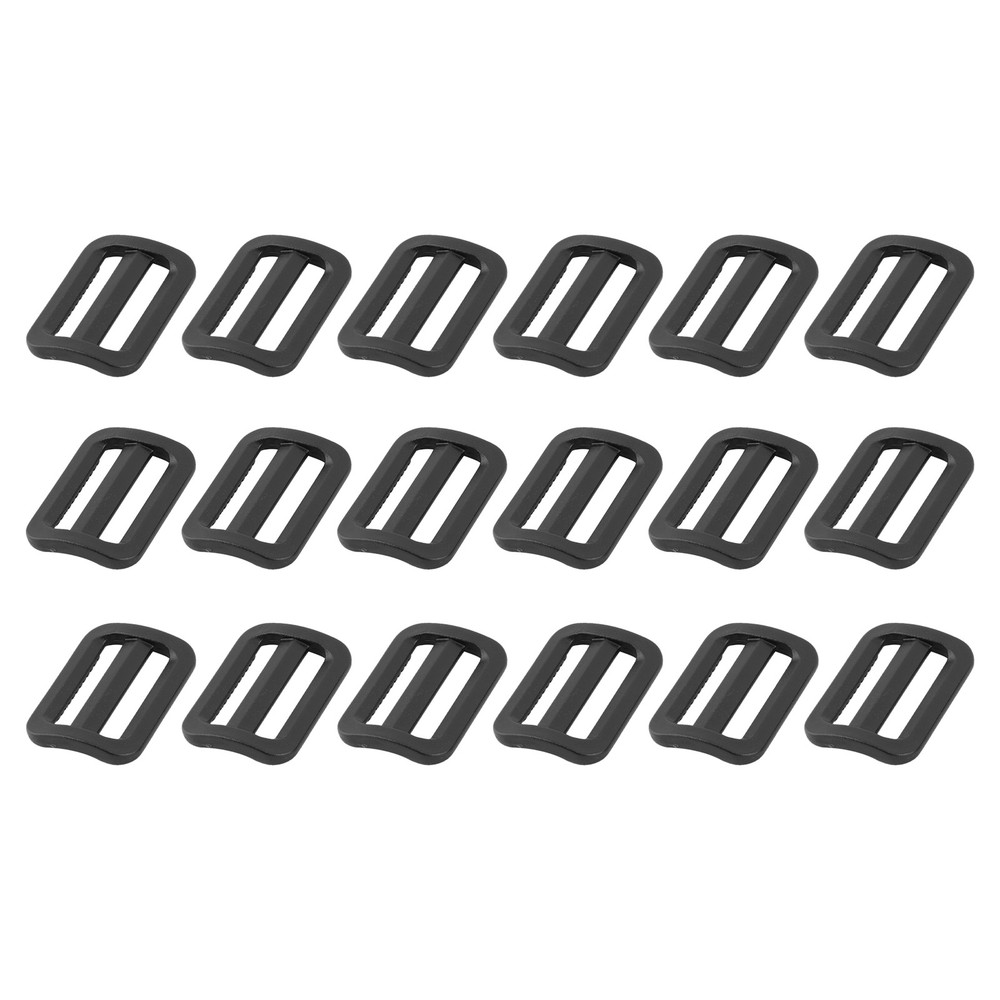 Bag Belt Glide Buckle (2.5cm/1&Prime;) 18Pcs, Plastic Adjustable Buckle Fasteners