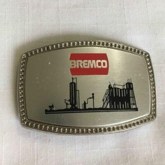 Bremco Silver Tone & Enamel Belt Buckle